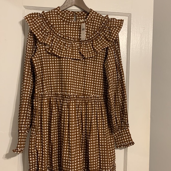 ✨ Anthropologie Penny Gingham Dress Sz M - Picture 3 of 6